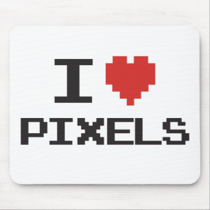 Mousepad Eu amo o gamer 8bit retro pixelated pixéis do