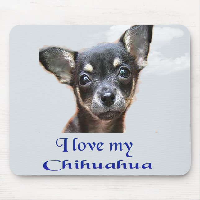 Mousepad Eu amo o meu Chihuahua (Frente)