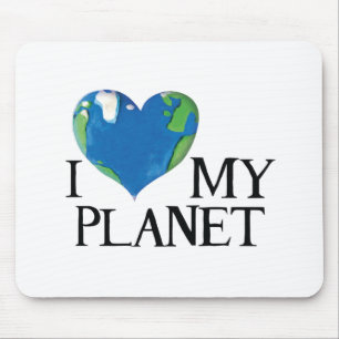 Mousepad Eu amo o meu planeta murcho