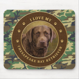 Mousepad Eu Amo O Meu Rato De Cammo Retriever Da Baía Chesa
