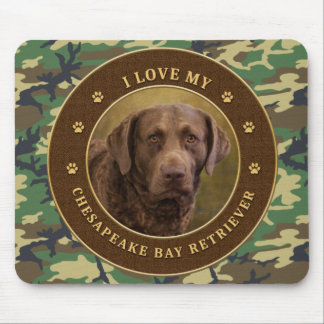 Mousepad Eu Amo O Meu Rato De Cammo Retriever Da Baía Chesa