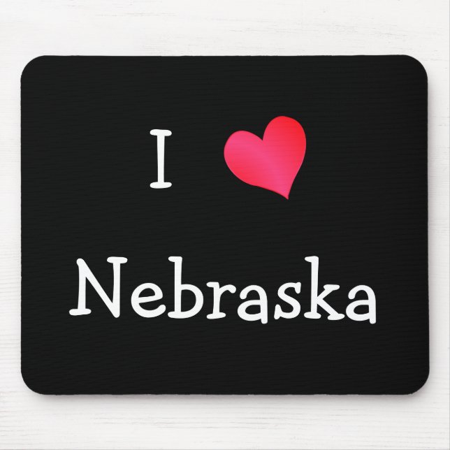 Mousepad Eu Amo O Nebraska (Frente)