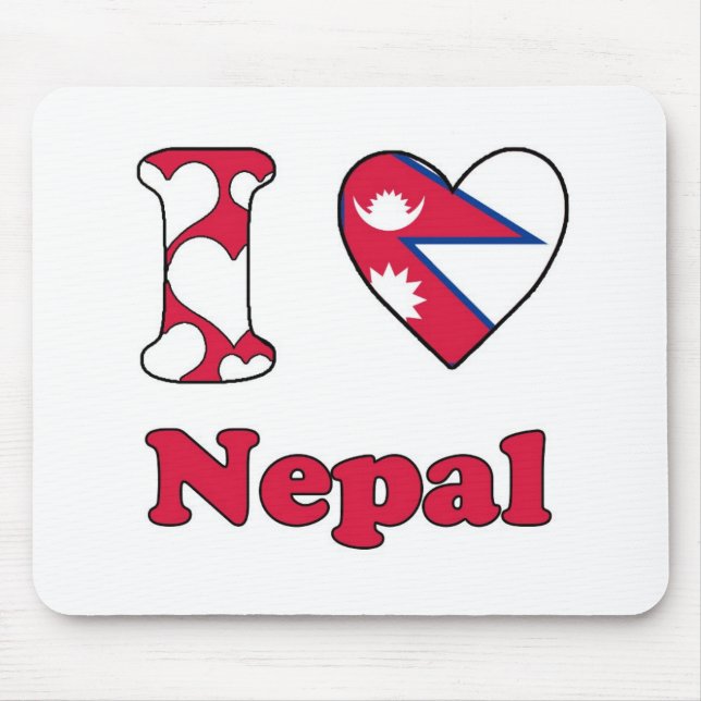 Mousepad Eu amo o Nepal (Frente)