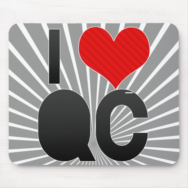Mousepad Eu amo o QC (Frente)