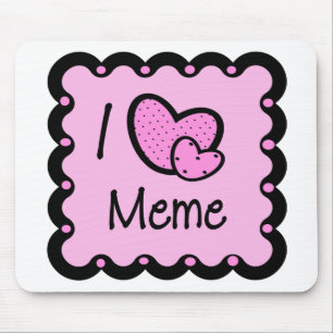 Mousepad Eu amo o t-shirt bonito de Meme