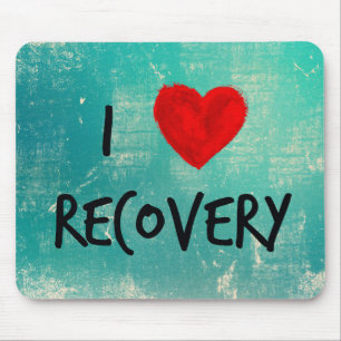 Mousepad Eu amo o tapete do rato da recuperação