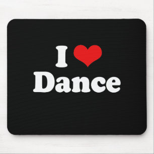 Mousepad Eu amo o Tshirt da dança