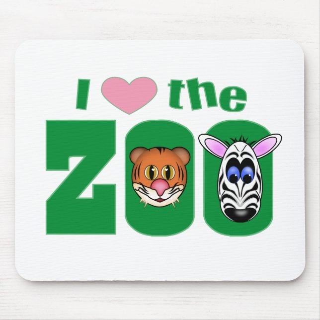 Mousepad Eu amo o ZOO (Frente)