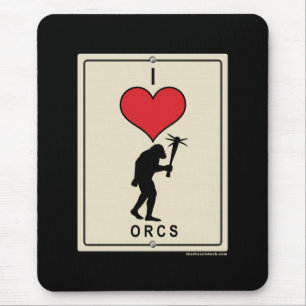 Mousepad Eu amo Orcs