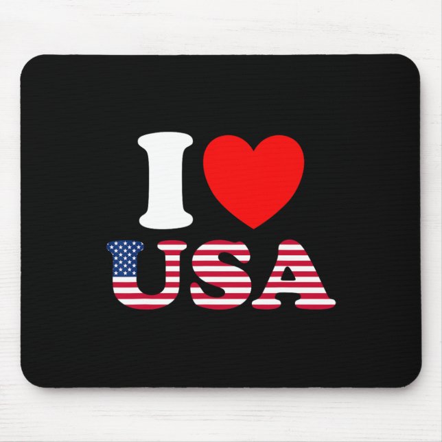 Mousepad Eu Amo os EUA  (Frente)