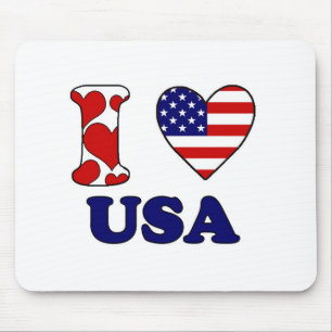 Mousepad Eu amo os EUA