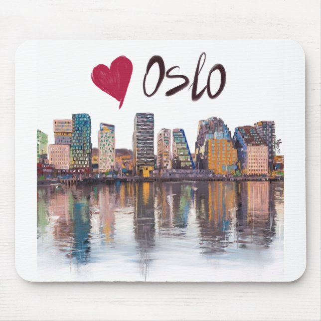 Mousepad Eu amo Oslo (Frente)