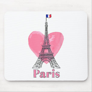 Mousepad Eu Amo Paris Torre Eiffel França Presente