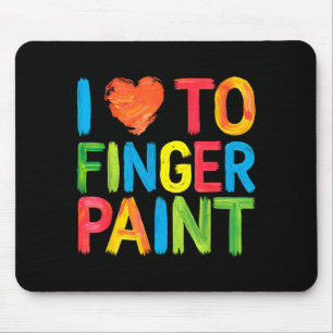 Mousepad Eu Amo Pintar Com os Dedos Casal Bonito no Dia dos
