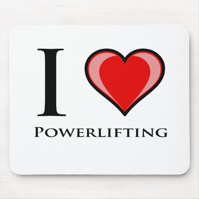 Mousepad Eu amo Powerlifting (Frente)