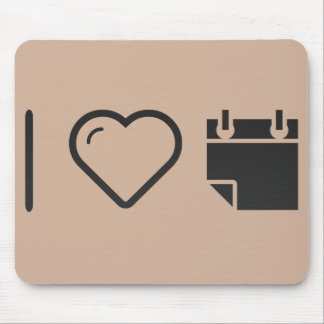 Mousepad Eu amo rasgo fora calendários