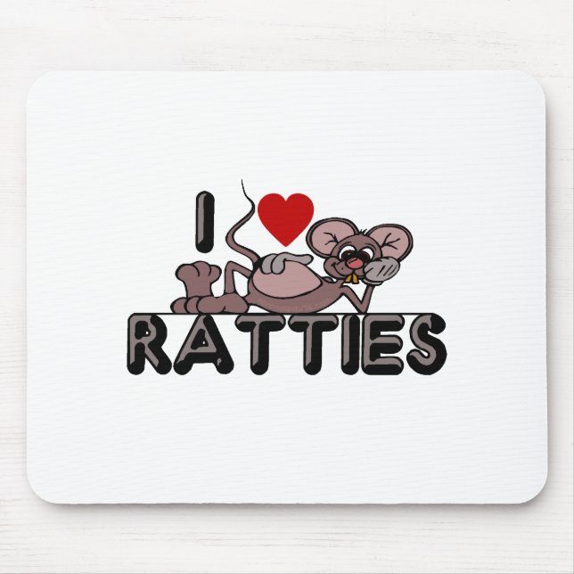 Mousepad Eu amo Ratties (Frente)