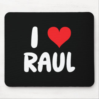 Mousepad Eu Amo Raul - Coração - Nome