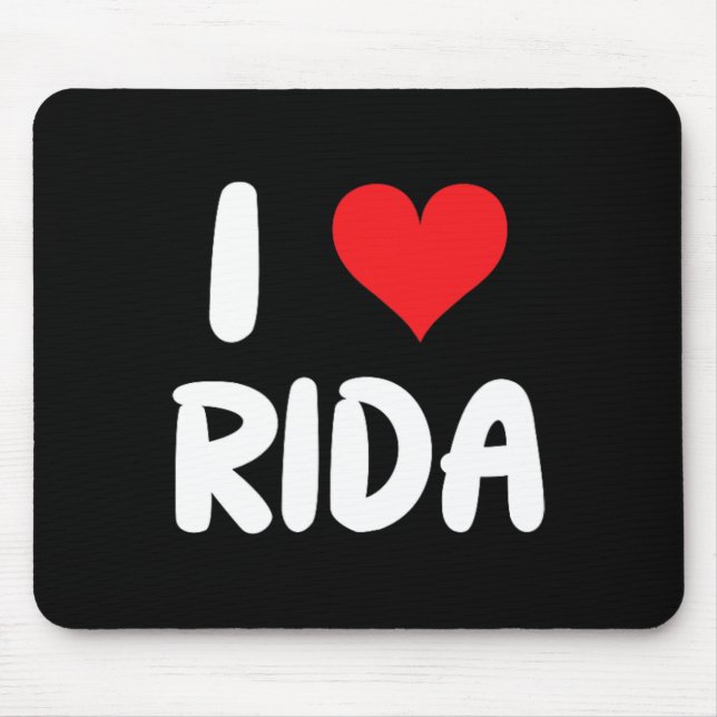 Mousepad Eu Amo Rida - Coração  (Frente)
