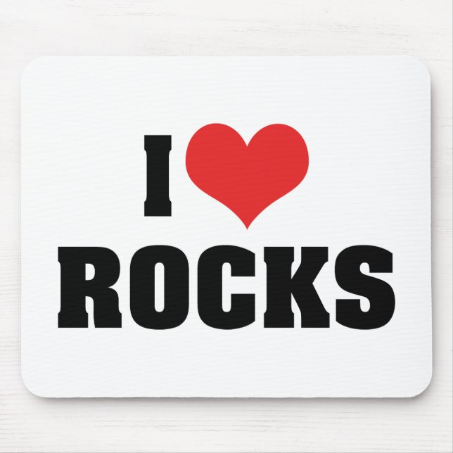 Mousepad Eu Amo Rochas - Geologia de Rochas Amante de Geólo (Frente)