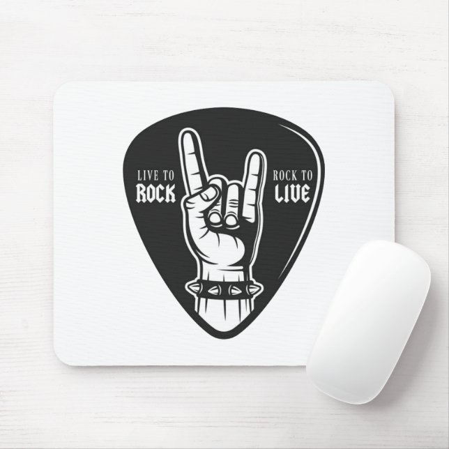 Mousepad Eu amo rock (Com mouse)