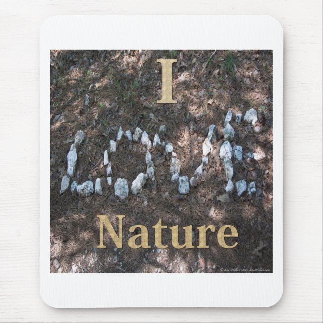 Mousepad Eu Amo Roupas e Presentes da Natureza (Frente)