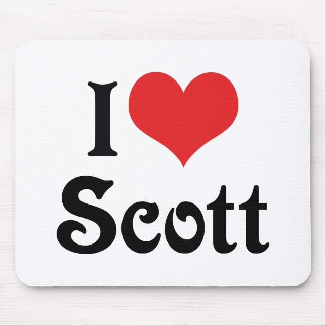 Mousepad Eu Amo Scott (Frente)