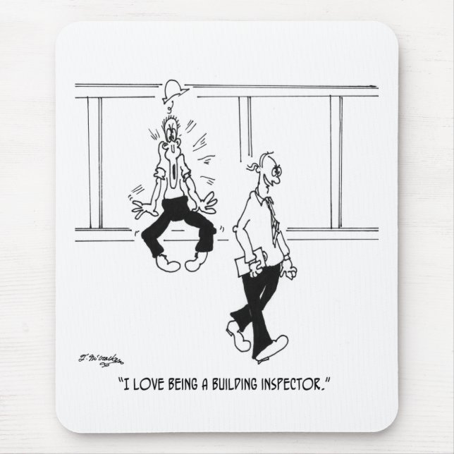 Mousepad Eu amo ser um inspector de construção (Frente)