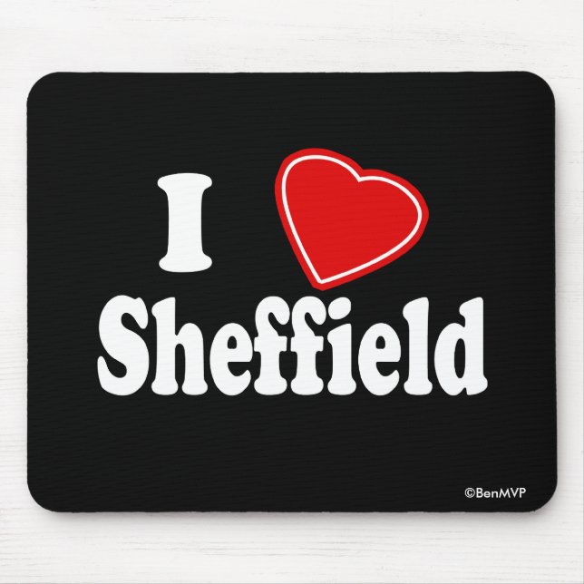 Mousepad Eu amo Sheffield (Frente)