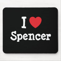Eu amo Spencer coração personalizado personalizado