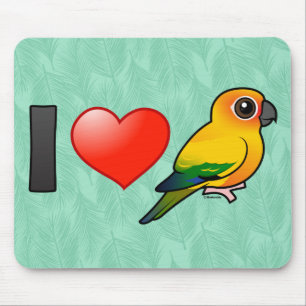 Mousepad Eu amo Sun Conures