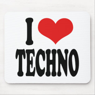 Mousepad Eu amo Techno