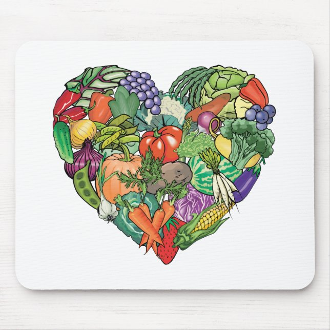 Mousepad Eu Amo Veggies (Frente)