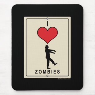 Mousepad Eu amo zombis