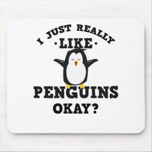 Mousepad Eu apenas gosto realmente de citações dos pingui