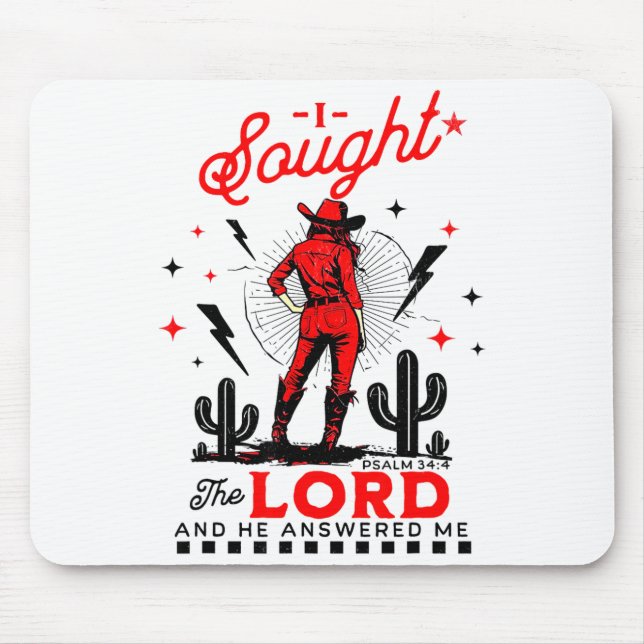 Mousepad Eu busquei o Senhor e Ele me respondeu (Frente)