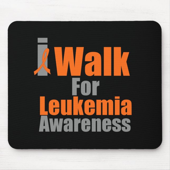 Mousepad Eu Caminho Pela Conscientização da Leucemia (Frente)