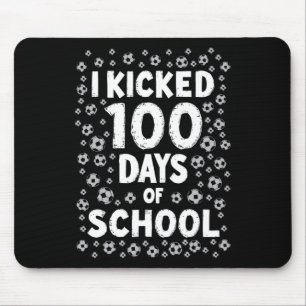 Mousepad Eu Chutei 100 Dias De Escola Crianças De Futebol 1