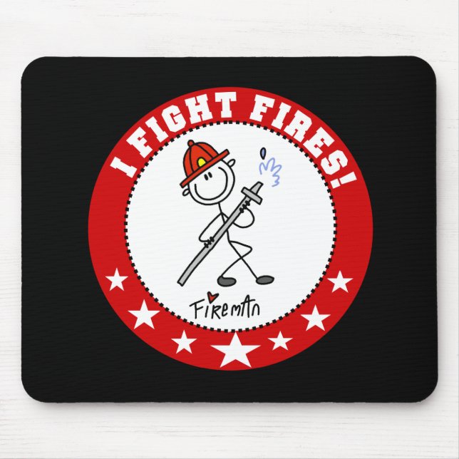 Mousepad Eu Combato Incêndios Bombeiro (Frente)