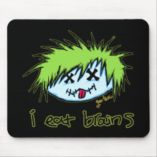 Mousepad "eu como o zombi do gajo dos cérebros" (no fundo