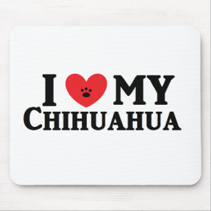 Mousepad Eu coração Meu Chihuahua