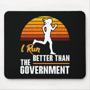 Mousepad Eu Corro Melhor Que O Governo Corredor Divertido