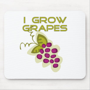 Mousepad Eu cresço o camiseta e os presentes das uvas