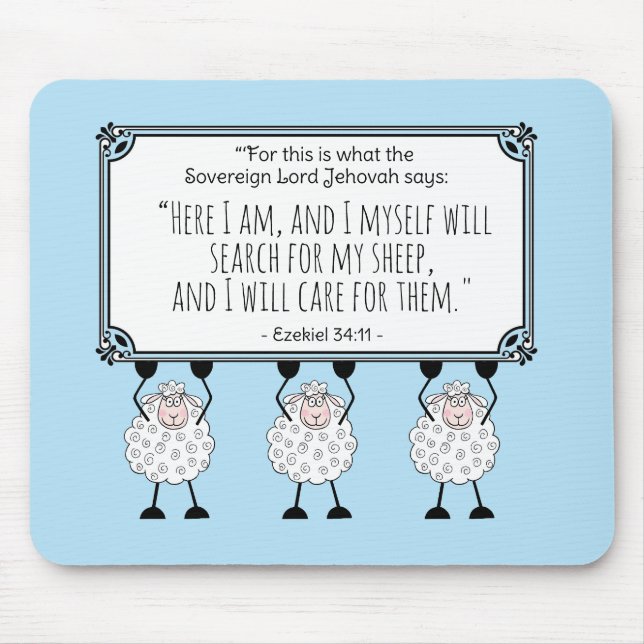 Mousepad "Eu Cuidarei das Minhas Ovelhas"  (Frente)