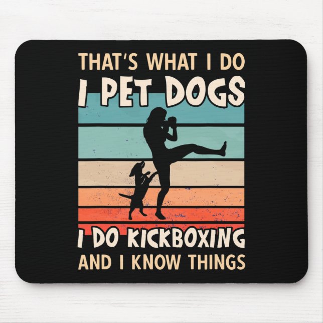 Mousepad Eu Cuido de Cães Eu Faço Designs de Kickboxing - M (Frente)