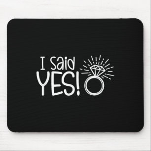 Mousepad Eu Disse Sim Festa de Noivado Noivo Casamento Noiv
