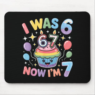 Mousepad Eu Era 6 Agora Sou 7 Cute Colorido Crianças 67 Mem