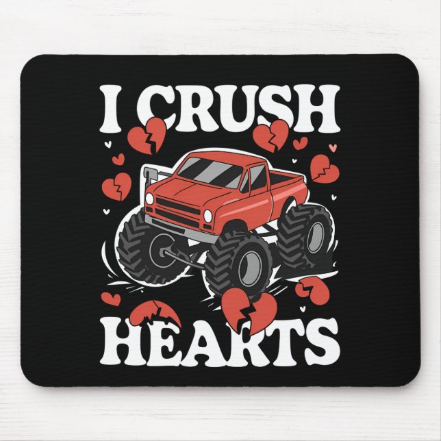 Mousepad Eu Esmago Corações Caminhão Monstro do Dia dos Nam (Frente)