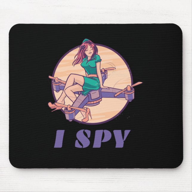 Mousepad Eu Espião Drone Para Garotas (Frente)