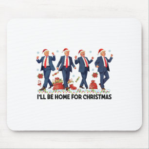 Mousepad Eu Estarei Em Casa Para O Natal, Papais noeis Engr